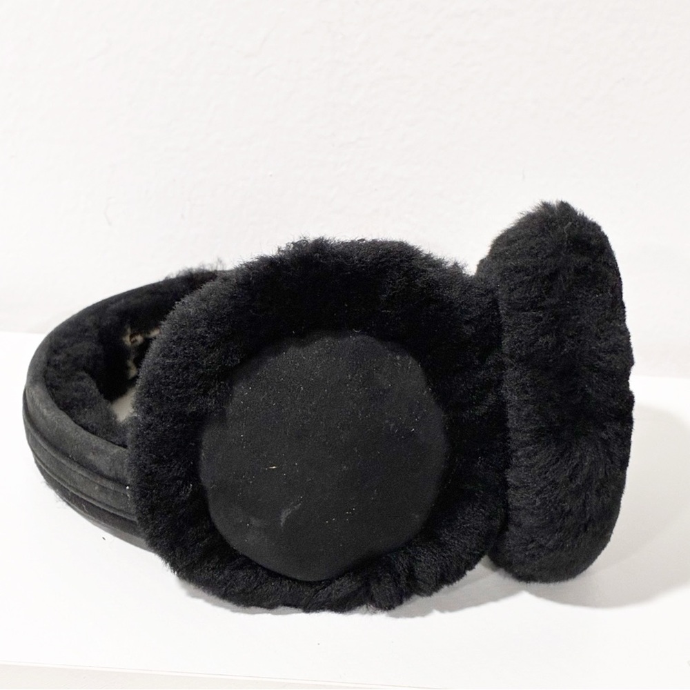 UGG Australia Classic Shearling Earmuffs Black Fur - Picture 3 of 4